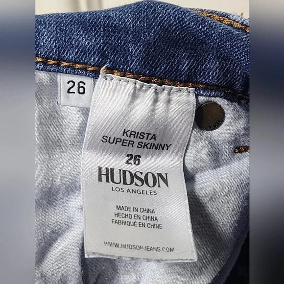 Women's Hudson Krista Super Skinny Jeans Size 25 Ligh Wash Casual - Picture 9 of 9